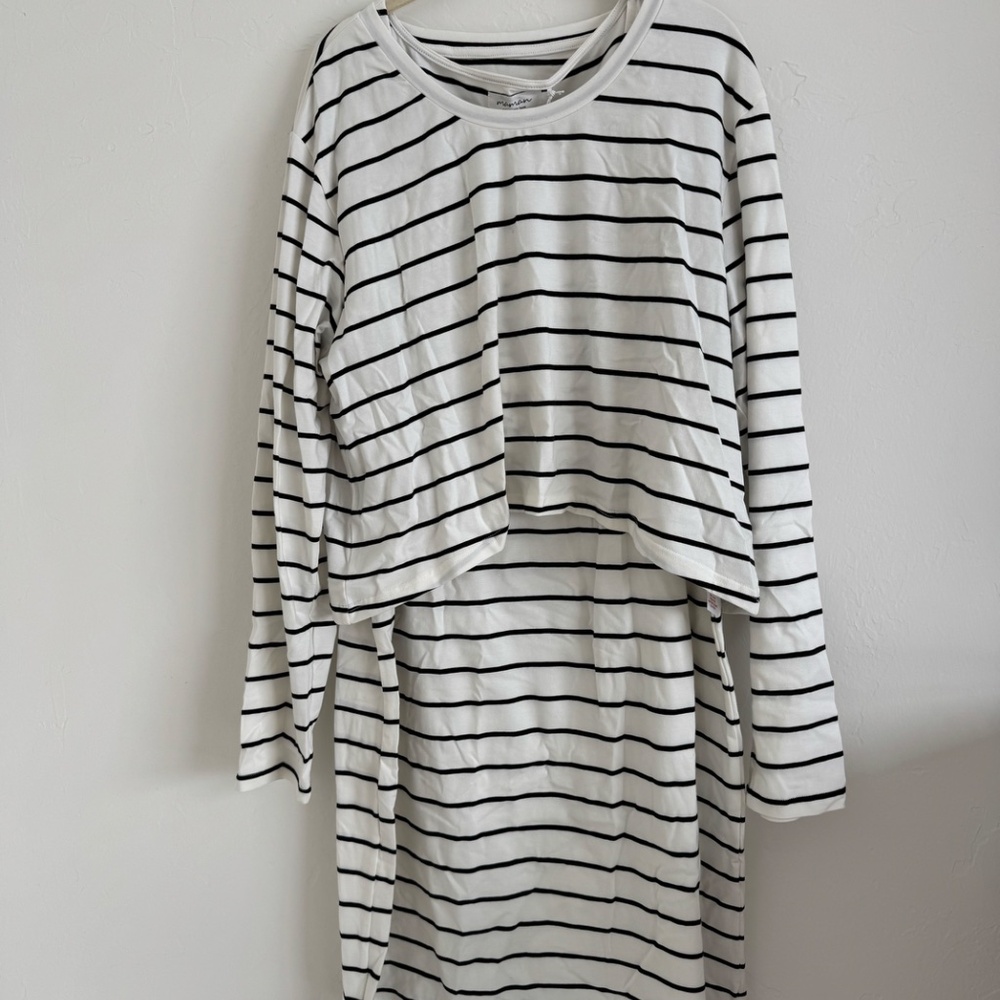 2 Piece Maternity Dress & Nursing Top
